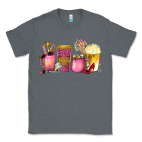 Charcoal Heather boss lady coffee cups with money Classic Tee - texasbilliewilder