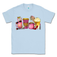 Dusty Blue boss lady coffee cups with money Classic Tee - texasbilliewilder