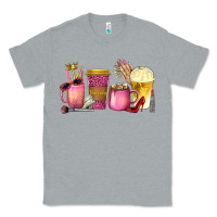 Heather Grey boss lady coffee cups with money Classic Tee - texasbilliewilder