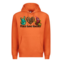 Carrot peace love rooster Premium Hoodie - BarkalooDesign