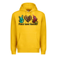 Lemon peace love rooster Premium Hoodie - BarkalooDesign