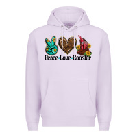 Lilac peace love rooster Premium Hoodie - BarkalooDesign