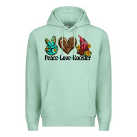 Seafoam peace love rooster Premium Hoodie - BarkalooDesign
