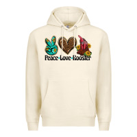Tofu peace love rooster Premium Hoodie - BarkalooDesign