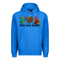 True Royal peace love rooster Premium Hoodie - BarkalooDesign