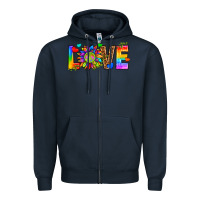 Navy lgbtq love Zipper Hoodie - texasbilliewilder