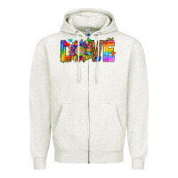 Oatmeal Heather lgbtq love Zipper Hoodie - texasbilliewilder