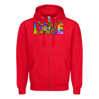 Red lgbtq love Zipper Hoodie - texasbilliewilder