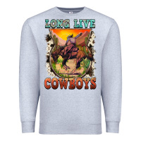 Heather Grey long live cowboys Premium Sweatshirt - FaDigitalArtStudio