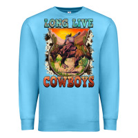 Ocean Blue long live cowboys Premium Sweatshirt - FaDigitalArtStudio
