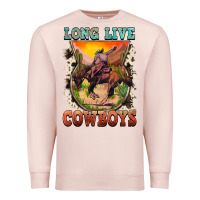 Pale Pink long live cowboys Premium Sweatshirt - FaDigitalArtStudio