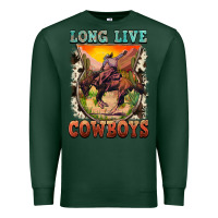 Sports Green long live cowboys Premium Sweatshirt - FaDigitalArtStudio