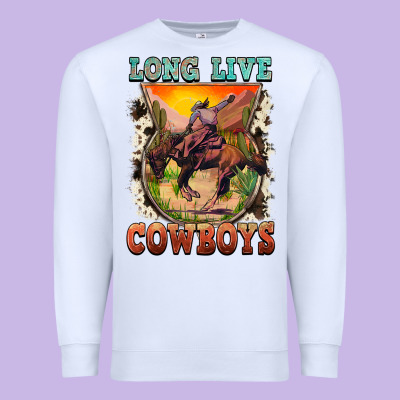 Long Live Cowboys Premium Sweatshirt Designed By Fadigitalartstudio