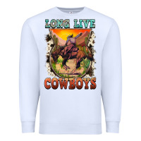 White long live cowboys Premium Sweatshirt - FaDigitalArtStudio
