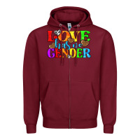 Burgundy love has no gender pride lgbtq Zipper Hoodie - texasbilliewilder