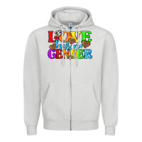 Dove Grey love has no gender pride lgbtq Zipper Hoodie - texasbilliewilder