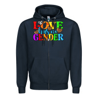 Navy love has no gender pride lgbtq Zipper Hoodie - texasbilliewilder