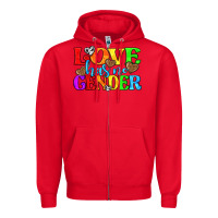 Red love has no gender pride lgbtq Zipper Hoodie - texasbilliewilder
