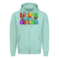 Seafoam love has no gender pride lgbtq Zipper Hoodie - texasbilliewilder