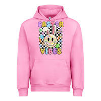 Fuchsia Pink easter vibes smiley face Urban Hoodie - MaliasSmallBusiness