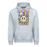 Heather Grey easter vibes smiley face Urban Hoodie - MaliasSmallBusiness