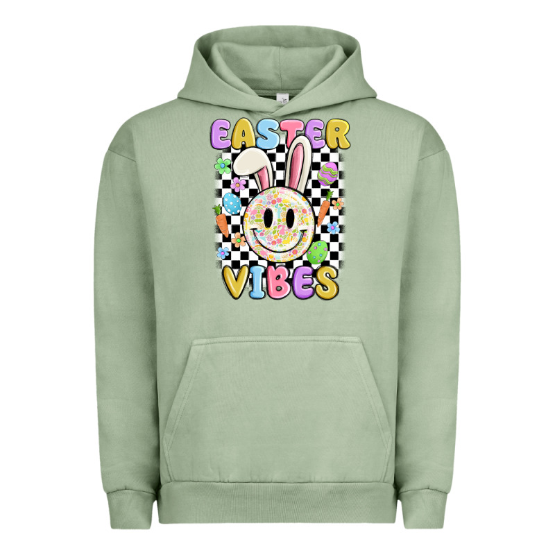 Easter Vibes Smiley Face Urban Hoodie by MaliasSmallBusiness | Teevron