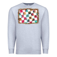 Heather Grey race background with leopard frame Premium Sweatshirt - HRA Design Shop