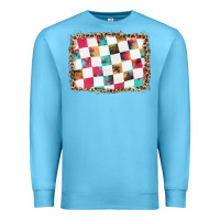Ocean Blue race background with leopard frame Premium Sweatshirt - HRA Design Shop