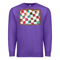Purple race background with leopard frame Premium Sweatshirt - HRA Design Shop