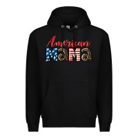 Black Western American Mama Premium Hoodie - LillyAllenDesigns