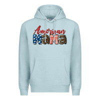 Blue Mist Western American Mama Premium Hoodie - LillyAllenDesigns