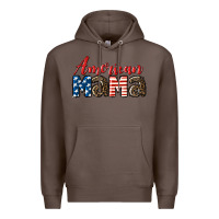 Coffee Western American Mama Premium Hoodie - LillyAllenDesigns