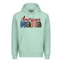 Seafoam Western American Mama Premium Hoodie - LillyAllenDesigns