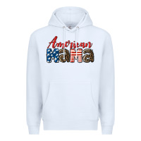 White Western American Mama Premium Hoodie - LillyAllenDesigns