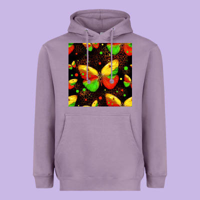 Juneteenth Butterflies Seamless Pattern Heavyweight Hoodie Designed By Hra Design Shop