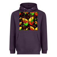 Plum juneteenth butterflies seamless pattern Heavyweight Hoodie - HRA Design Shop