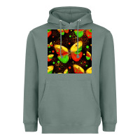 Sage juneteenth butterflies seamless pattern Heavyweight Hoodie - HRA Design Shop