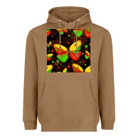Toasted Coconut juneteenth butterflies seamless pattern Heavyweight Hoodie - HRA Design Shop
