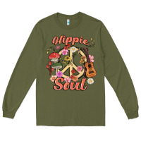 Army Green hippie soul Long Sleeve Tee - MaliasSmallBusiness