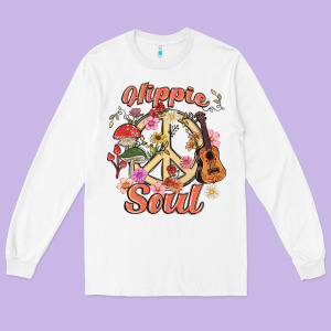 Hippie Soul Long Sleeve Tee Designed By Maliassmallbusiness
