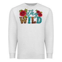 Oatmeal Heather stay wild Premium Sweatshirt - HRA Design Shop