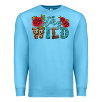 Ocean Blue stay wild Premium Sweatshirt - HRA Design Shop