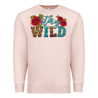Pale Pink stay wild Premium Sweatshirt - HRA Design Shop