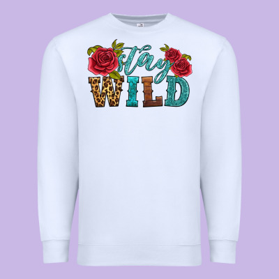 Stay Wild Premium Sweatshirt Designed By Hra Design Shop