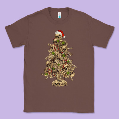 Skeleton Christmas Tree Classic Tee Designed By Ranaportraitstore