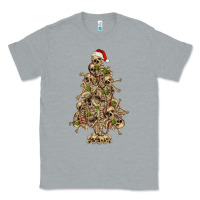 Heather Grey Skeleton Christmas Tree Classic Tee - RanaPortraitStore