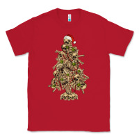 Red Skeleton Christmas Tree Classic Tee - RanaPortraitStore