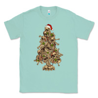 Seafoam Skeleton Christmas Tree Classic Tee - RanaPortraitStore