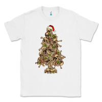 White Skeleton Christmas Tree Classic Tee - RanaPortraitStore