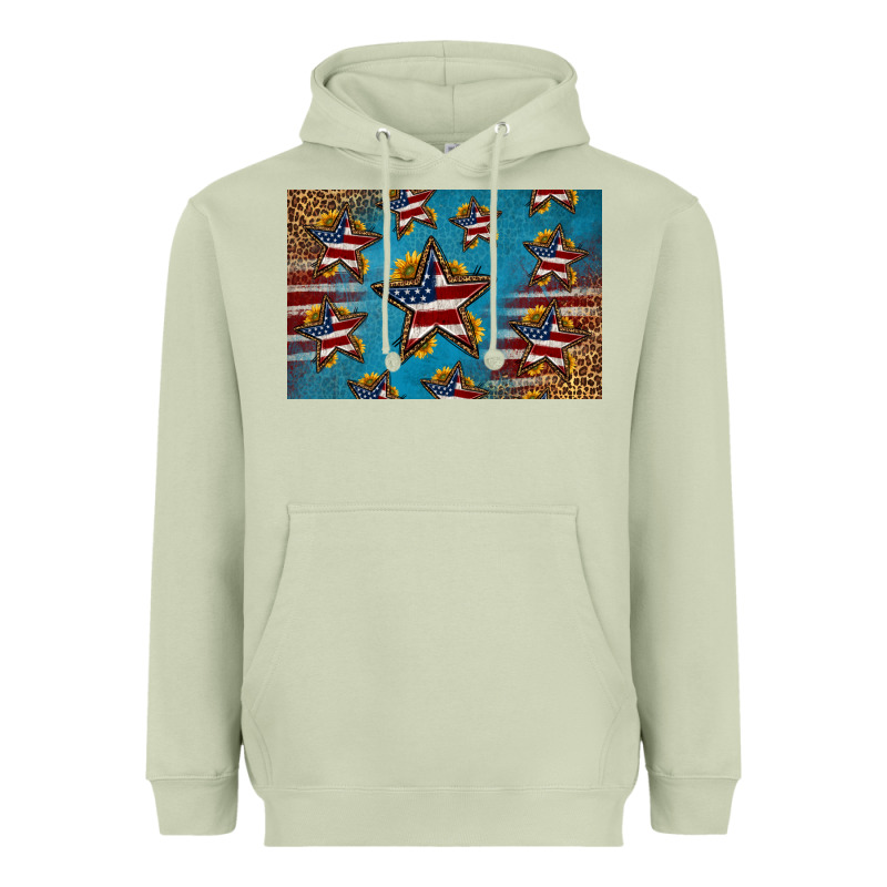 4th Of July Stars Skinny Metal Can Holder Heavyweight Hoodie by HRA Design Shop | Teevron